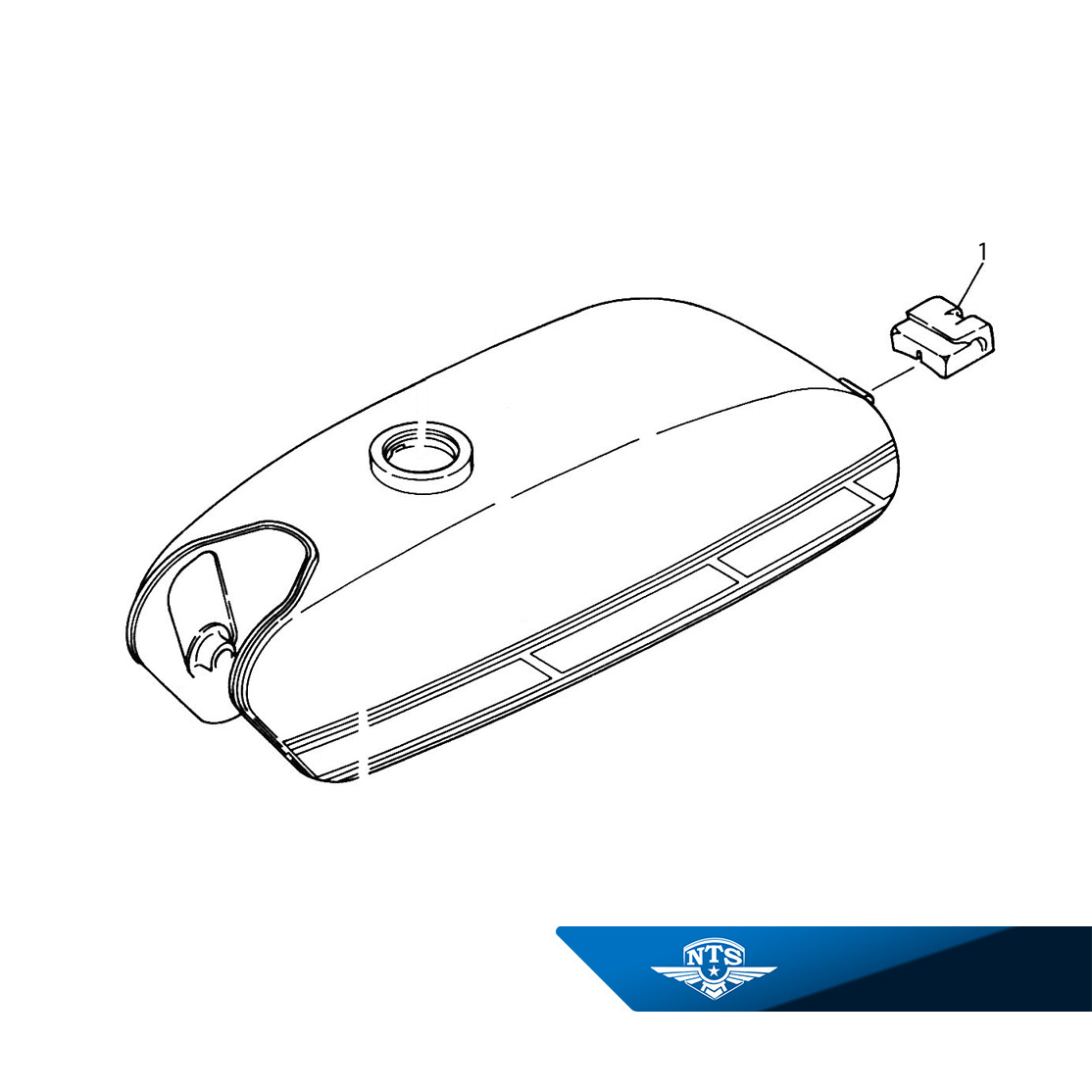 Fuel tank rubber, lower NTS for Yamaha FS1 - Image 3