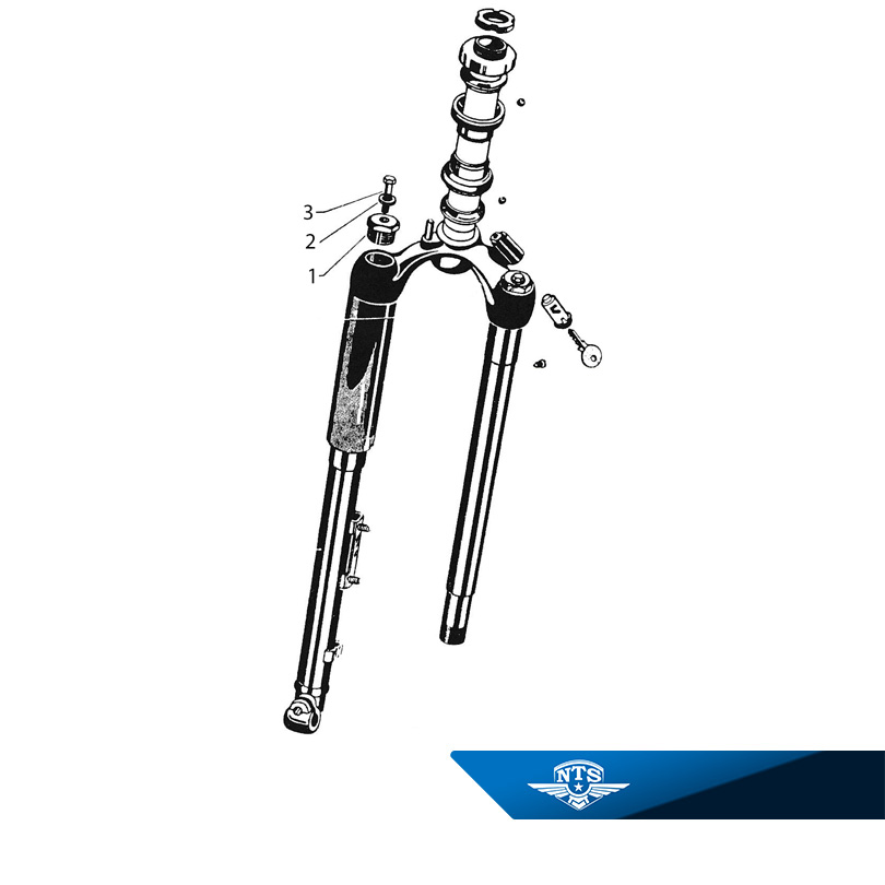 Top screw set, Fork leg NTS for Puch MS50 - Image 3